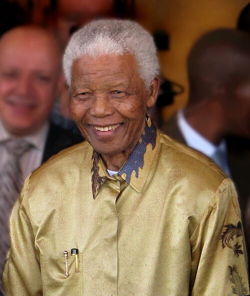 Nelson Mandela smiling, Johannesburg, May 2008
